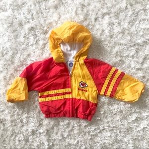 KC Chiefs vintage windbreaker jacket, 24 months